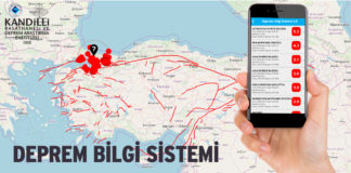 Deprem Bilgi Sistemi Yayında